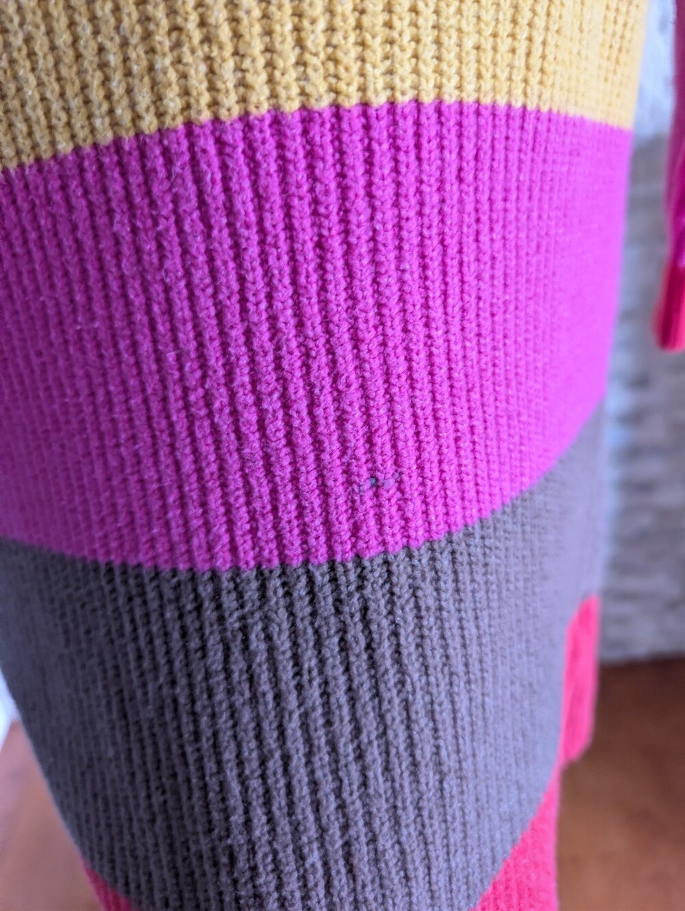 Gap Girls Rainbow Colorblock Stripe Knit Sweater Dress Cotton Blend Sz XL 12 image 9